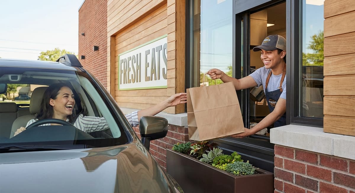 AIドライブスルー スムーズ受取 — 待ち時間ゼロ